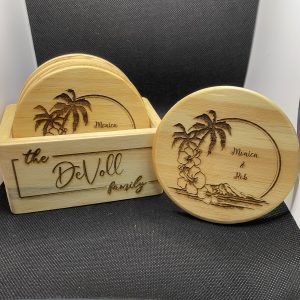Custom Coaster Set with Holder