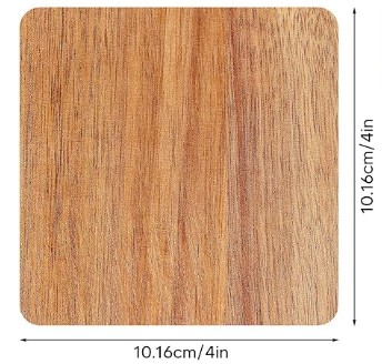 Acacia Square Coasters Coaster Set - Style #25 - Image 3