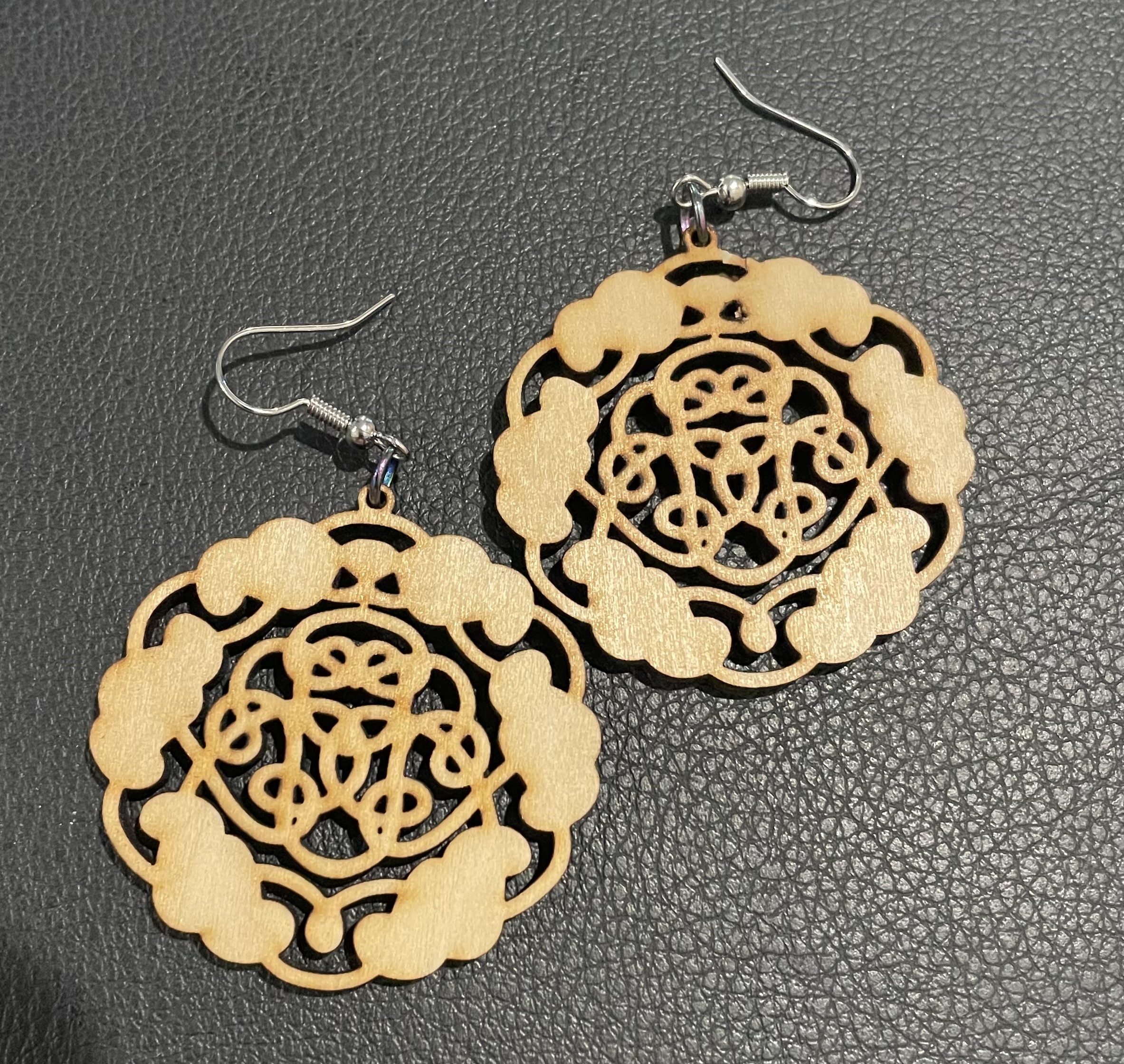 WD-18 Wood Earrings - Style #16