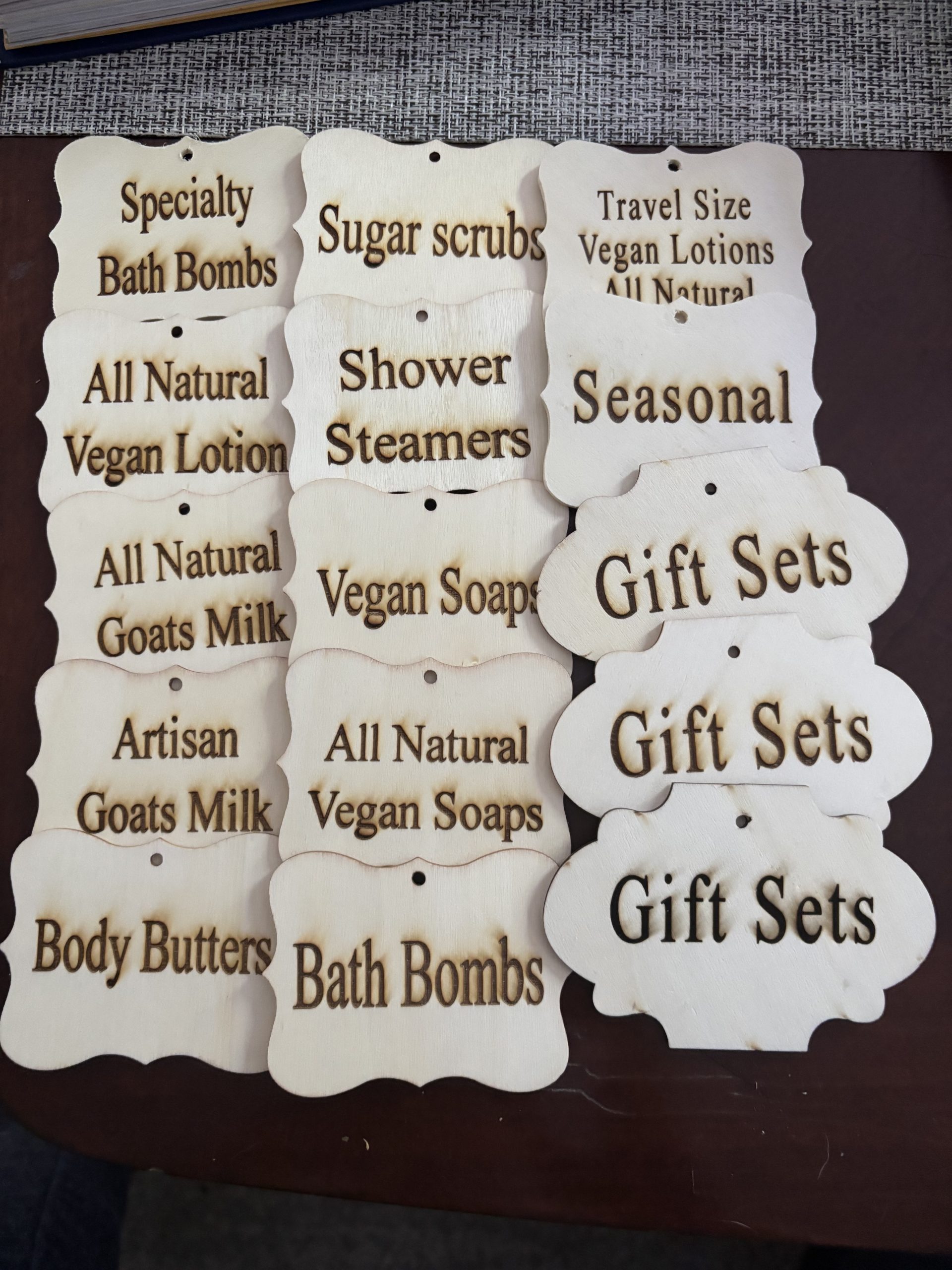 CO-85 custom wood tags